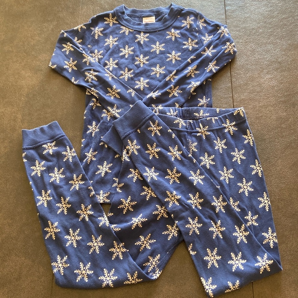 Hanna Andersson Print Long John Pajama Set Snowflake
